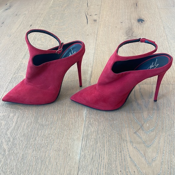 Red Suede Giuseppe Zanotti Booties (No Box/No Bag) - Picture 4 of 6